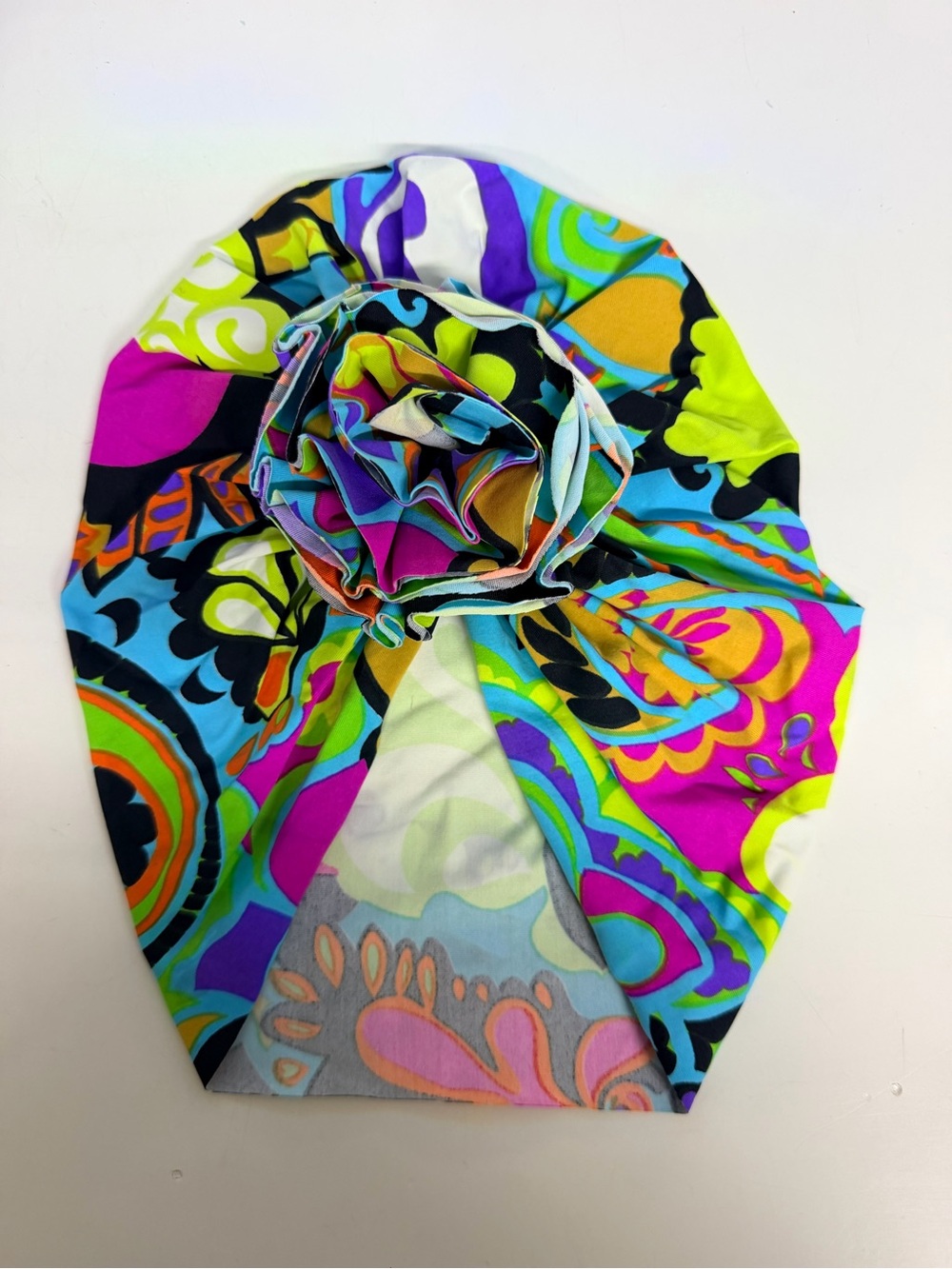 Colorful Floral Pattern Turban Headwrap in Multi